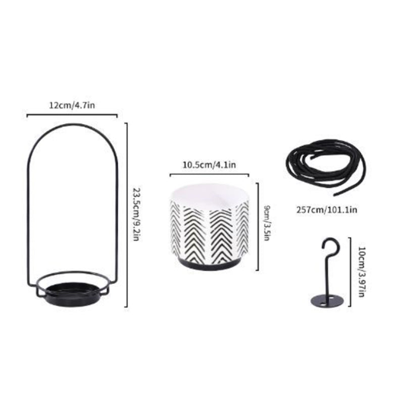 001- ZJ-TC001 Hanging Plant Hangers with Ceramics Flower Pot and Telescopic Rod 001- ZJ-TC001 Hanging Plant Hangers with Ceramics Flower Pot and Telescopic Rod